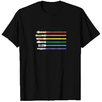 Discover Lightsaber Rainbow Gay Pride Lesbian LGBT T Shirts