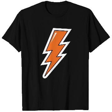 Discover Lightning Bolt, orange lightning, electric T Shirts