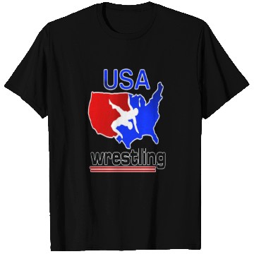 Discover USA Wrestling Tees Double Sided T-Shirts