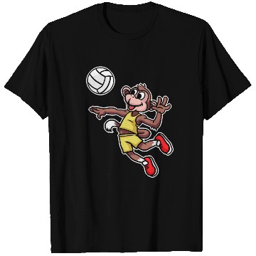 Discover Volleyball Monkey Sport Handball Active Sport T Shirts