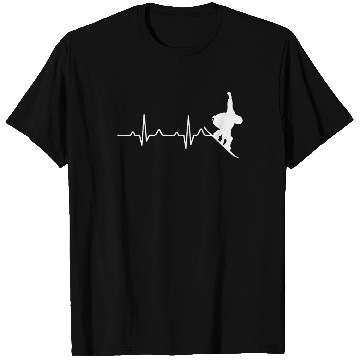 Discover Cool Snowboarder Heartbeat Snowboarding Heart Beat T Shirts