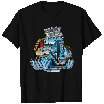 Discover Hot Rod Race Car Dragster Engine Cartoon T Shirts