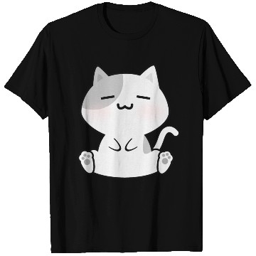 Discover Relaxed White Cat Cartoon T Shirts