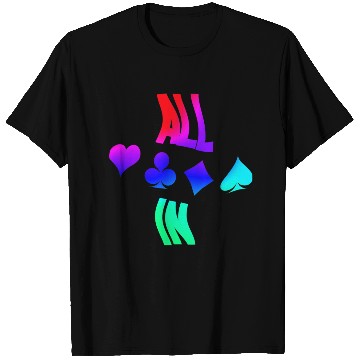 Discover Poker ALL IN Karten Pik Texas Holdem T Shirts
