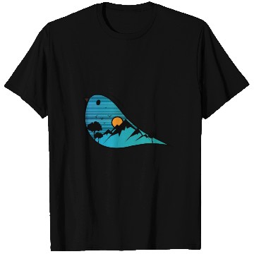 Discover Blue Bird Nature Cartoon T Shirts