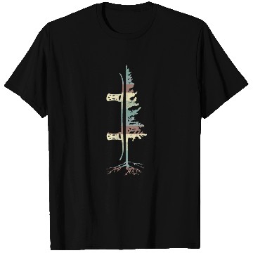 Discover Vintage Pine Snowboard Snowboarding Gift T Shirts