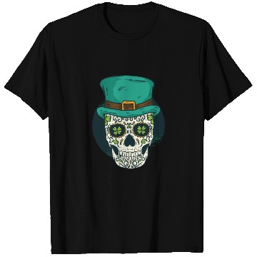 Discover St Patricks Day Shamrock Skull T Shirts