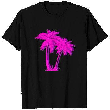 Discover Vaporwave Palm Tree Aesthetic Palm Glitch effect T Shirts