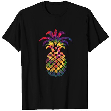 Discover Colorful Beautiful Pineapple Hippie Color Funny T Shirts