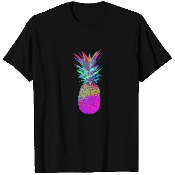 Discover Retrowave Neon Pineapple Vaporwave Hawaiian Gift T Shirts