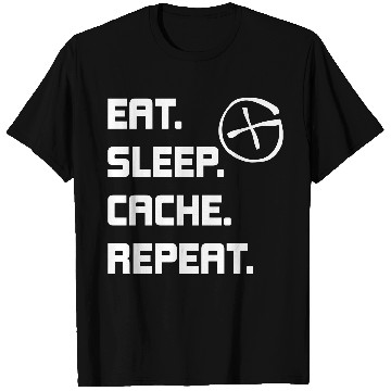 Discover eat sleep repeat Geocaching T Shirts Gift