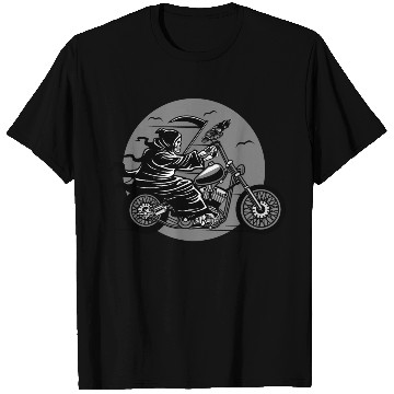 Discover Death Motorcycle Death Grim Reaper Crow Gift Idea T Shirts