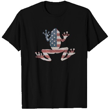 Discover Frog American Flag Pride 4th Of July Frog Lover T Shirts