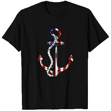 Discover American Flag Anchor T Shirts