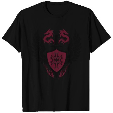 Discover warrior shield and dragon crest T Shirts