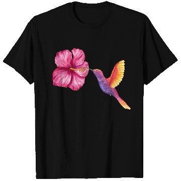 Discover humming-bird hibiscus T Shirts