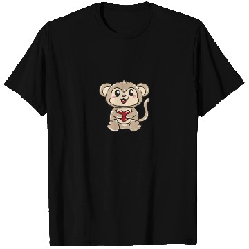 Discover Monkey heart T Shirts