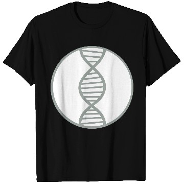 Discover researcher dna circle logo science gene spiral lab T Shirts
