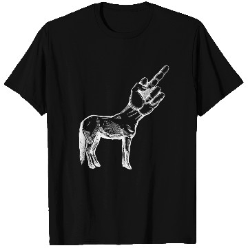 Discover Unicorn Middle Finger Original Nerd T Shirts