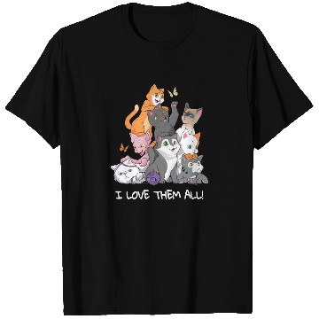 Discover I love them all Cats Gift Maine Coon cat lover T Shirts