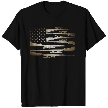 Discover product With Gun - USA Flag - Shooter Gifts T Shirts