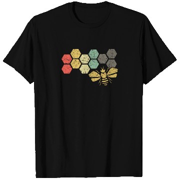 Discover Retro Bee Honeycomb Vintage Beekeeper Gift T Shirts