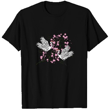 Discover Crane Cherry Blossom Japanese traditional gift T Shirts