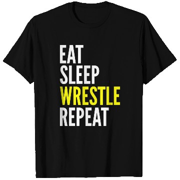 Discover Wrestler Funny Gift - Eat Sleep Wrestle Repeat T Shirts