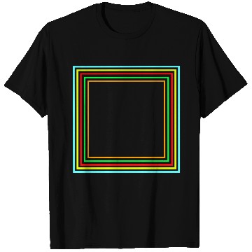 Discover Geometric Square Colorful Design T Shirts