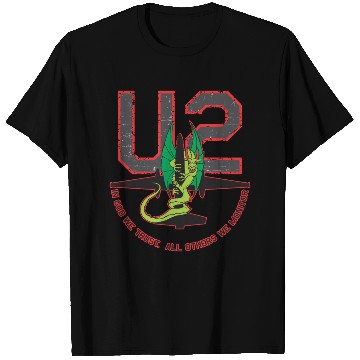 Discover U-2 In God We Trust, All Others We Monitor T Shirts