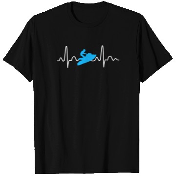 Discover Jet Ski Heartbeat Athletic Beach Summer Sports T Shirts
