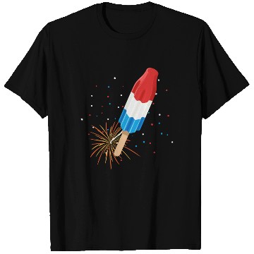 Discover Fireworks Popsicle American Flag 4th of July T Shirts