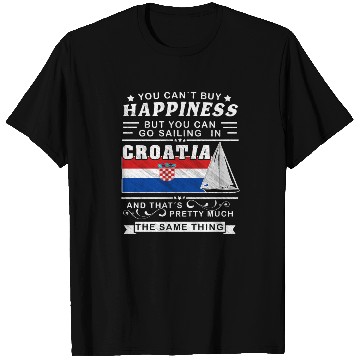 Discover Croatia sailing, sailing ship Mediterranean gift T Shirts