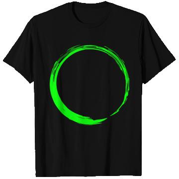 Discover Circle Design Green T Shirts