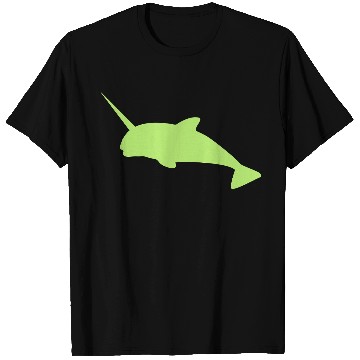 Discover Sharp narwhal in green uniwhale T Shirts