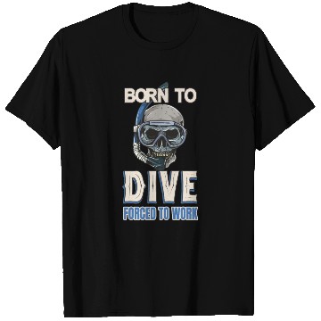 Discover Divers Saying Diving Goggles Skull T Shirts