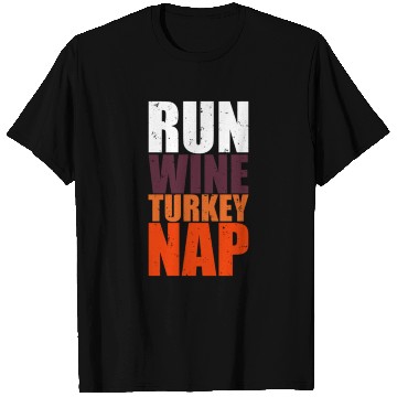 Discover Thanksgiving Wine Turkey Nap Funny Foodie Gift T Shirts