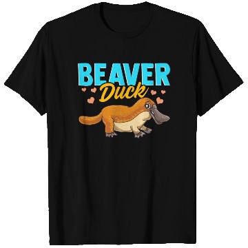 Discover Beaver Duck Platypus Pun Cute Duck Billed Platypus T Shirts