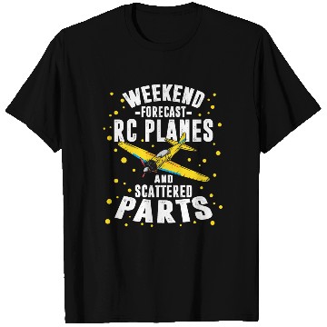 Discover RC Plane Scattered Parts Weekend Pilot Crash T Shirts