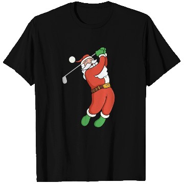 Discover Santa Claus Golfing Christmas Design T Shirts
