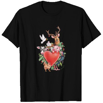 Discover Vegan Christmas heart T Shirts