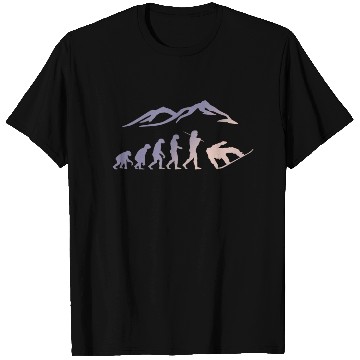 Discover Snowboarding evolution snow boarder cool T Shirts