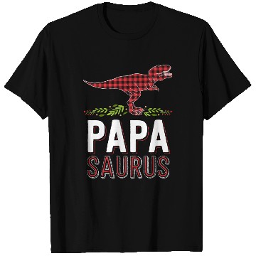 Discover Papa Saurus T Rex Dad Red Plaid Matching Family T Shirts