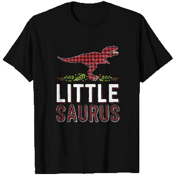 Discover Little Saurus T Rex Kid Red Plaid Matching Family T Shirts
