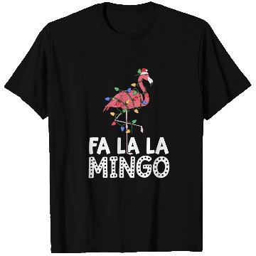 Discover Fa La La Mingo Flamingo Christmas Tree Lights T Shirts