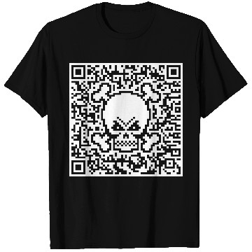 Discover Skull And Crossbones (Quick Response Code / NEG) T Shirts