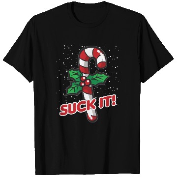 Discover SUCK IT Christmas Candy Cane Naughty Humor T Shirts
