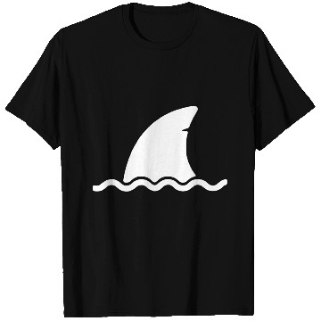 Discover Shark shark fin water sea animal swim present T Shirts