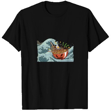 Discover Ramen Monster Wave Kanagawa T Shirts