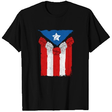 Discover Raised Fists For Puerto Rico - Boricua Flag T Shirts